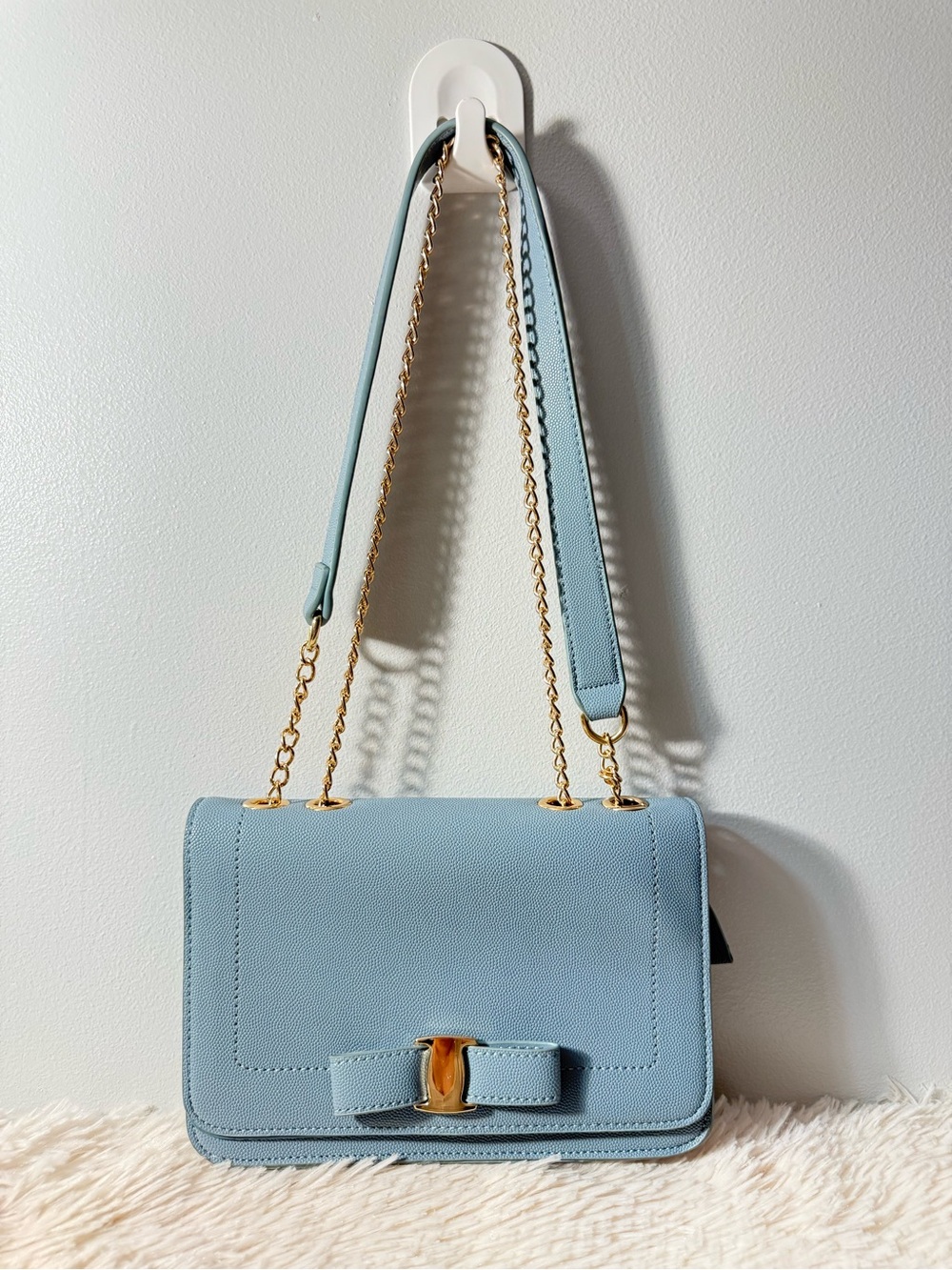 Pastel Blue Bow Crossbody Shoulder Bag ✨